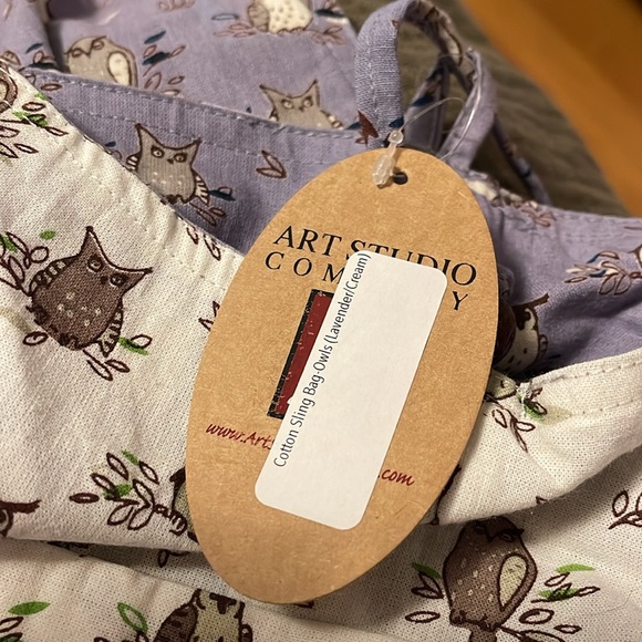 Art Studio Cotton Sling OWL Bag (Reversible) - Picture 7 of 9